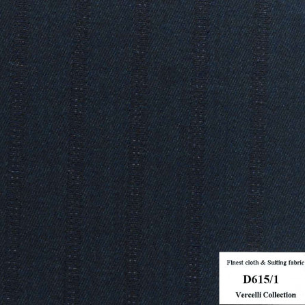 D615/1 Vercelli CXM - Vải Suit 95% Wool - Xanh Dương Sọc